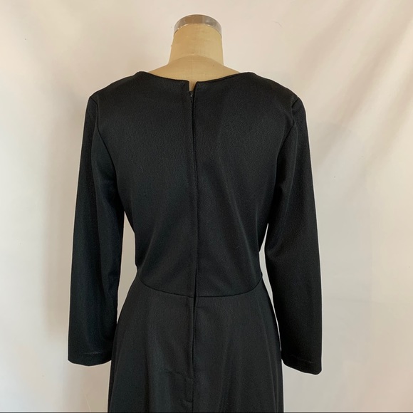 Vintage 70s Maxi Dress Rhinestones Polyester Large - Picture 7 of 8